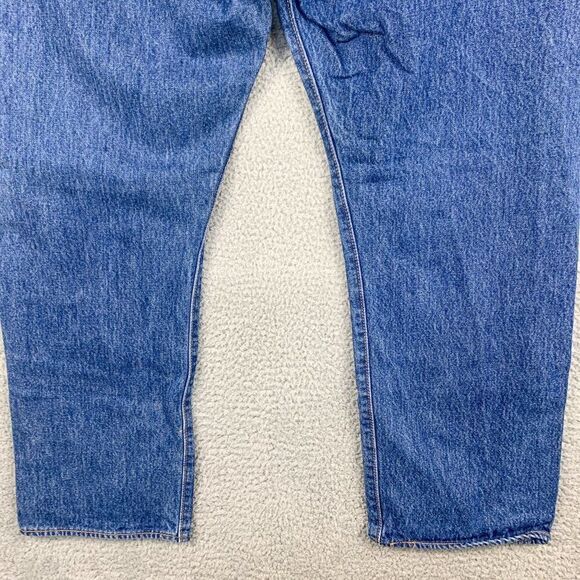 Levis 501 Jeans Mens 42 Blue Button Fly Denim Western Cowboy Outdoor Casual - Picture 8 of 15